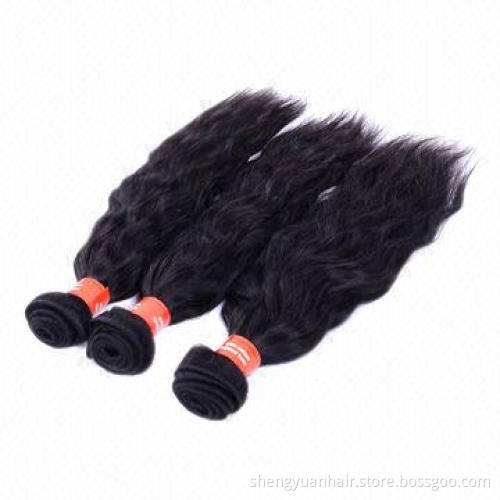 20-inch Natural Color Brazilian 100% Human Hair Weave, Grade 5A